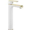Robinet de lavabo REA Bloom white gold high