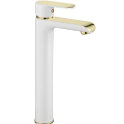 Robinet de lavabo REA Bloom white gold high