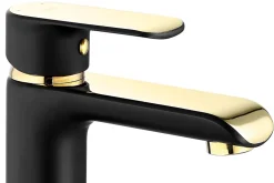 Robinet de lavabo REA Bloom black gold high