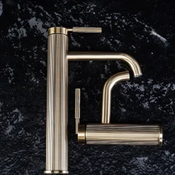 Robinet De Lavabo Rea Js-B348-1Bg Argon High Brush Gold