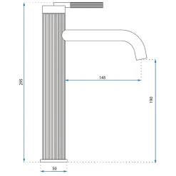 Robinet De Lavabo Rea Js-B348-1G Argon High Gold
