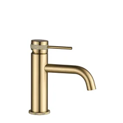 Robinet De Lavabo Rea Lungo Grip Low Brush Gold