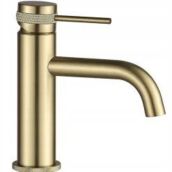 Robinet De Lavabo Rea Lungo Grip Low Brush Gold