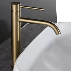 Robinet De Lavabo Rea Lungo High Brush Gold