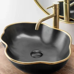 Robinet De Lavabo Rea Lungo High Brush Gold