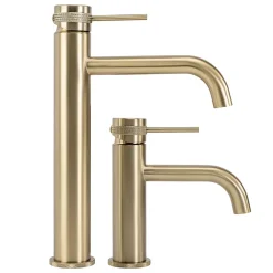Robinet De Lavabo Rea Lungo Grip High Brush Gold