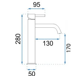 Robinet de lavabo REA Lungo gold high