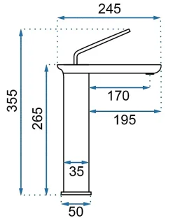 Robinet de lavabo REA Modo black high