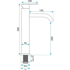 Robinet De Lavabo Rea Ontario Js-11801-1Bg High Brush Gold