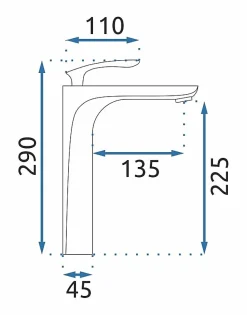 Robinet de lavabo REA Orbit gold high