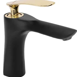 Robinet de lavabo REA Orbit black gold low