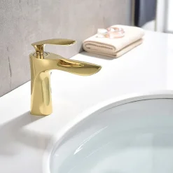 Robinet de lavabo REA Orbit gold low