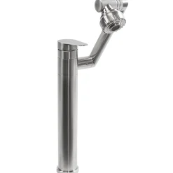 Robinet de lavabo REA Paco brushed nickel high