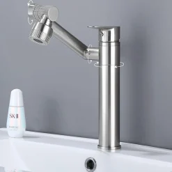 Robinet de lavabo REA Paco brushed nickel high