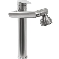 Robinet de lavabo REA Paco brushed nickel high