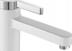 Robinet de lavabo REA Polo white chrome low