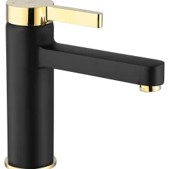Robinet de lavabo REA Polo black gold low