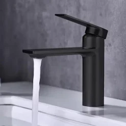 Robinet de lavabo REA Storm black low