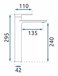 Robinet de lavabo REA Storm chrome high