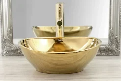 Robinet de lavabo Rea Tess Gold high