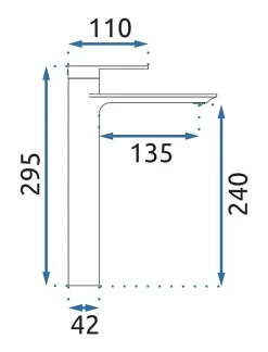 Robinet de lavabo REA Veneta chrome high