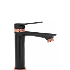 Robinet de lavabo REA Viral black rose gold low