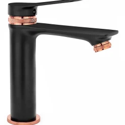 Robinet de lavabo REA Viral black rose gold low