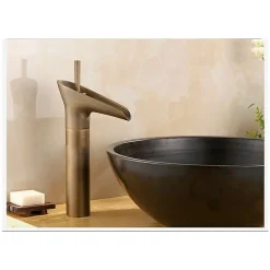 Robinet de lavabo, robinet de salle de bain cascade, mitigeur de salle de bain, mitigeur monocommande vintage
