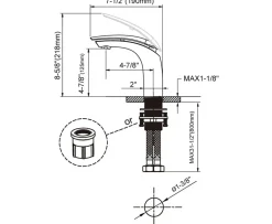 Robinet de lavabo sur plage B0625-3 en laiton chromé collection Erymanthe