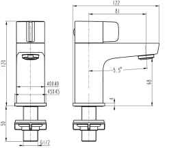 Robinet de lave-mains eau froide GoodHome Cavally S