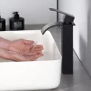 Robinet de Salle de Bain Noir Moderne - Sortie Cascade Naturelle, Cecipa Max Mitigeur de Lavabo Cascade