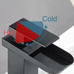 Robinet de salle de bain noir mat, robinet de lavabo à levier unique, robinet mitigeur de lavabo à poser