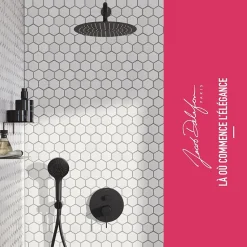 Robinet douche encastré thermostatique JACOB DELAFON Metro, Noir mat Economie d'eau
