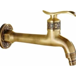 Robinet en laiton antique avec poignée à levier, Laiton aspect ancien