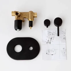 Robinet Encastré De Douche Avec Inverseur Noir Mat - Fassa