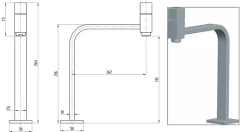 Robinet lave-mains chrome eau froide Essebagno Pretty