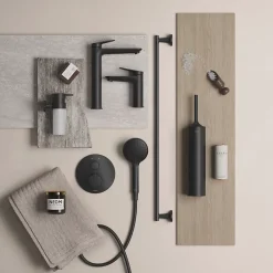 Robinet lave-mains eau froide DURAVIT Wave noir mat
