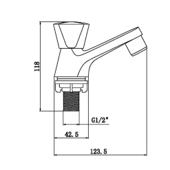 Robinet lave-mains eau froide chromé Essebagno Target