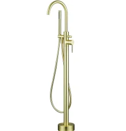 Robinet mitigeur baindouche sur pied DEBRIO or brosse