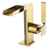 Robinet mitigeur bec cascade CEZIO chrome Or brillant - Saniverre