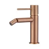 Robinet mitigeur bidet en laiton finition PVD or rose brosse avec cartouche ceramique