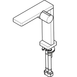 Robinet mitigeur corps haut en noir pour lavabo ou vasque NT3220B