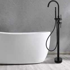 Robinet mitigeur de baignoire sur pied BAGNO noir mat