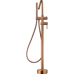 Robinet Mitigeur de Baignoire sur Pied Or Rose Cuivré Brossé CORCEGA BBECO1/ORC