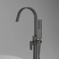 Robinet Mitigeur de baignoire design sur pieds 112x5x25cm (HxLxP) acier inoxydable et laiton - NT3311 2.0
