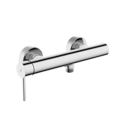 Robinet mitigeur de douche mural Acier inoxydable Chrome, mélangeur céramique - 26x11x9cm (LxHxP) - VIREO