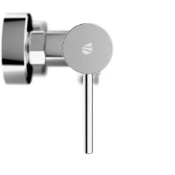Robinet mitigeur de douche mural Acier inoxydable Chrome, mélangeur céramique - 26x11x9cm (LxHxP) - VIREO