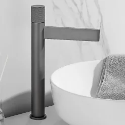 Robinet mitigeur lavabo haut Gun métal - Sham