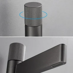 Robinet mitigeur lavabo haut Gun métal - Sham