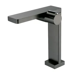 Robinet mitigeur monocommande design - corps haut - gun métal pour lavabo ou vasque NT3220G